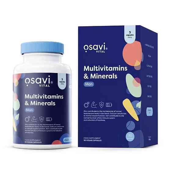 Мультивітамінний комплекс для чоловіків Osavi Multinitamins & Minerals Man 90 капсул Луцьк