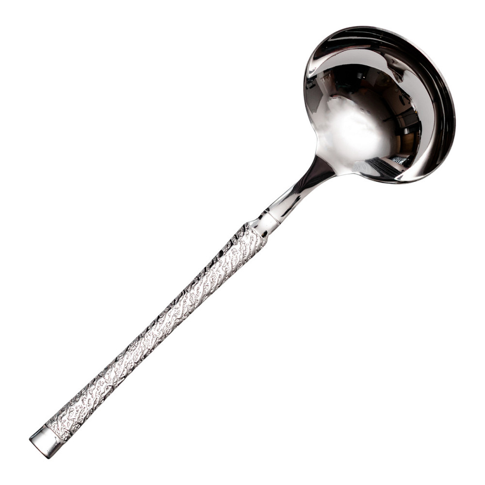 Ополоник сервірувальний 24 (см) половник з нержавіючої сталі з ручкою для супу, бульйону HP-8-49 Коломия - фото 3