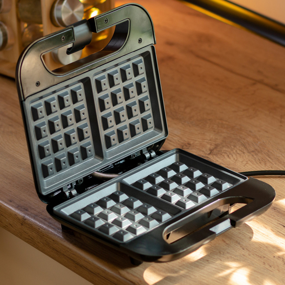 Sokany Вафельниця з антипригарним покриттям, швидким нагріванням і квадратною формою вафель 750 Коломия - фото 8