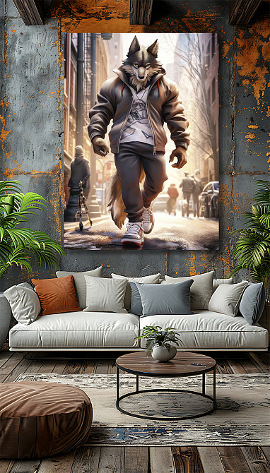 Картина Холсті в спортзал  Вовк  KLM_18 70х100 см Киев - изображение 3