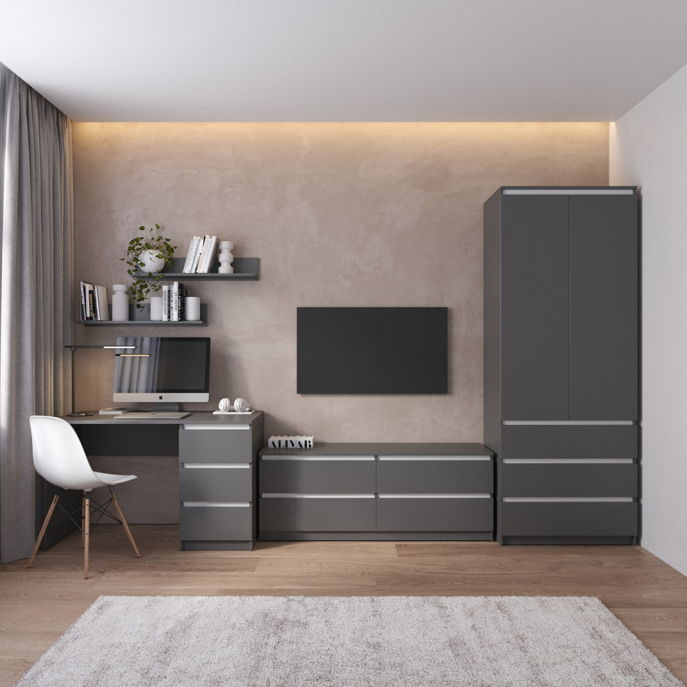 Комплект мебели в гостиную VAYS, шкаф R-9 тумба R-6 стол R-1 полки М-22 Львов - изображение 8