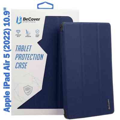 Чехол для планшета BeCover Tri Fold Soft TPU mount Apple Pencil Apple iPad Air 5 (2022) 10.9" Deep Blue (708454) Винница