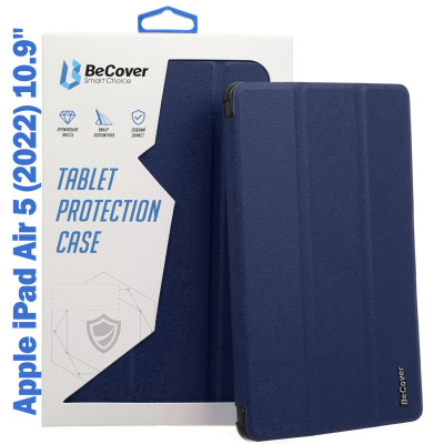Чехол для планшета BeCover Tri Fold Soft TPU mount Apple Pencil Apple iPad Air 5 (2022) 10.9" Deep Blue (708454) Винница - изображение 1