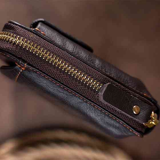 Мужской клатч-барсетка с ремешком на руку Коричневый (Vintage) Киев