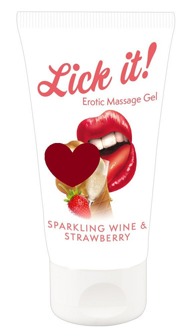 Лубрикант оральный Lick it! Wine-Strawberry 50 ml Sex Aura Киев - изображение 1
