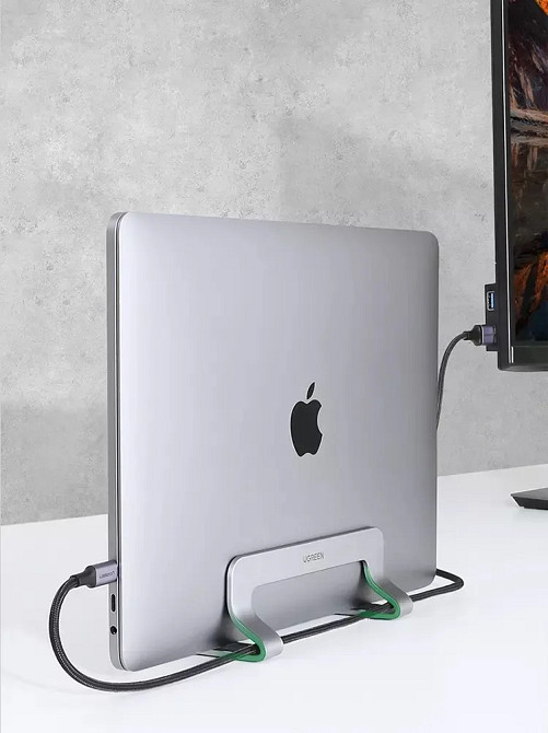 Універсальна вертикальна підставка для ноутбука Ugreen 20471 LP258 Aluminium (Сіра) Николаев - изображение 5