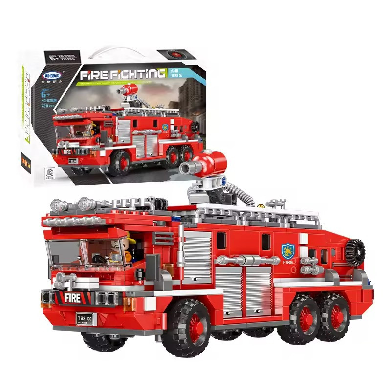 Конструктор дитячий "Пожежна машина" ігровий на 720 деталей колір червоний Кам'янець-Подільський - фото 1