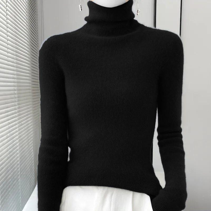 Жіночий теплий базовий гольф ангора рубчик Одеса - фото 1