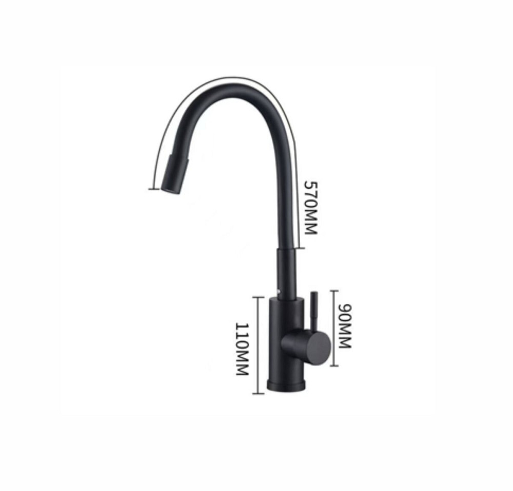 VALESO Кухонний змішувач гнучкий VALESO NES-ZZ45 чорний Киев - изображение 2