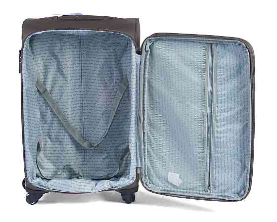 Валіза тканинна WINGS 1706 середня 65 см коричнева 4 колеса Київ