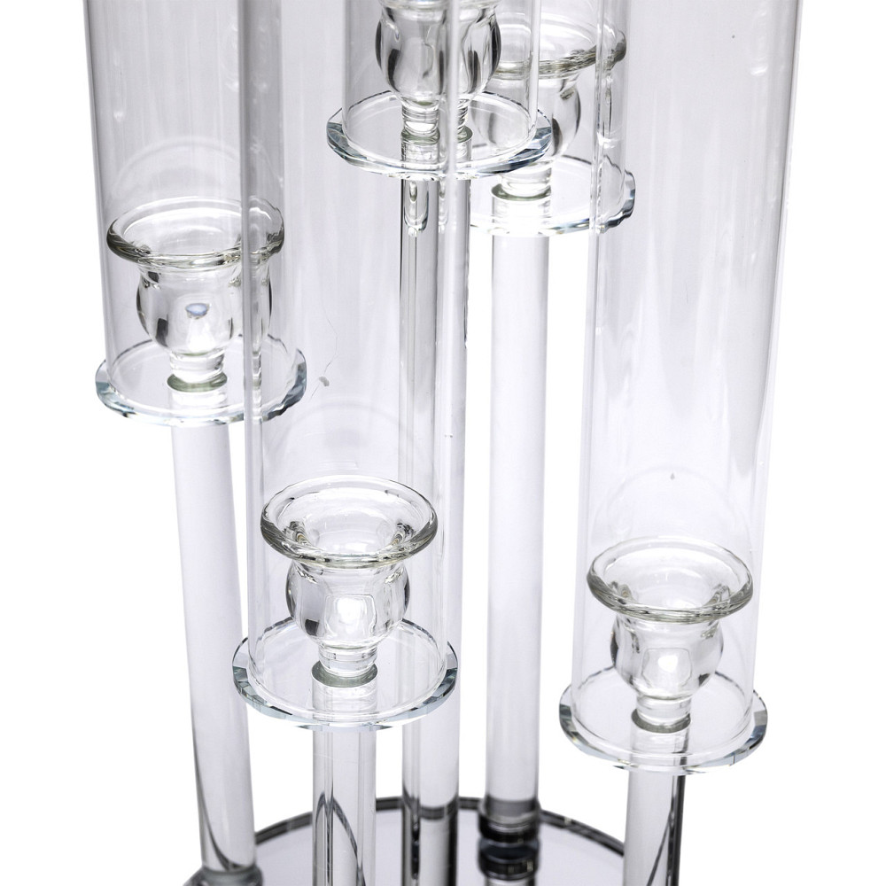 Yiwu Підсвічник скляний на 5 свічок 20×72.5 см підсвічник декоративний прозорий на ніжці HP-4-6 Киев - изображение 4