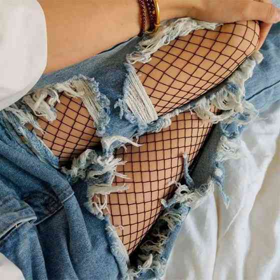 Колготи в середню сітку - Чорний - 2/3/4/5 (S/M/L/XL) - Еротична білизна Вінниця