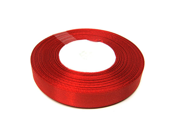 Стрічка атласна 12 мм червона 23 м Київ - фото 1