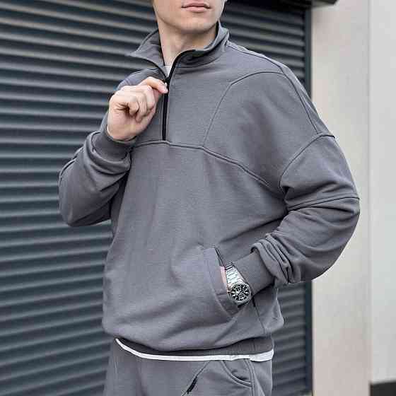 Спортивний костюм чоловічий графіт кофта зі штанами Pobedov Grand Київ