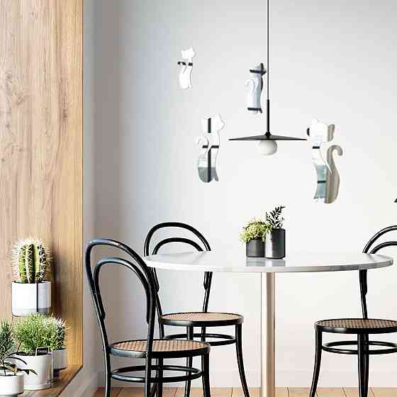 Декоративні дзеркальні котики, 4 шт, срібло Київ