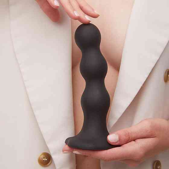 Насадка для страпона Strap-On-Me Dildo Plug Balls Black S Sex Aura Київ