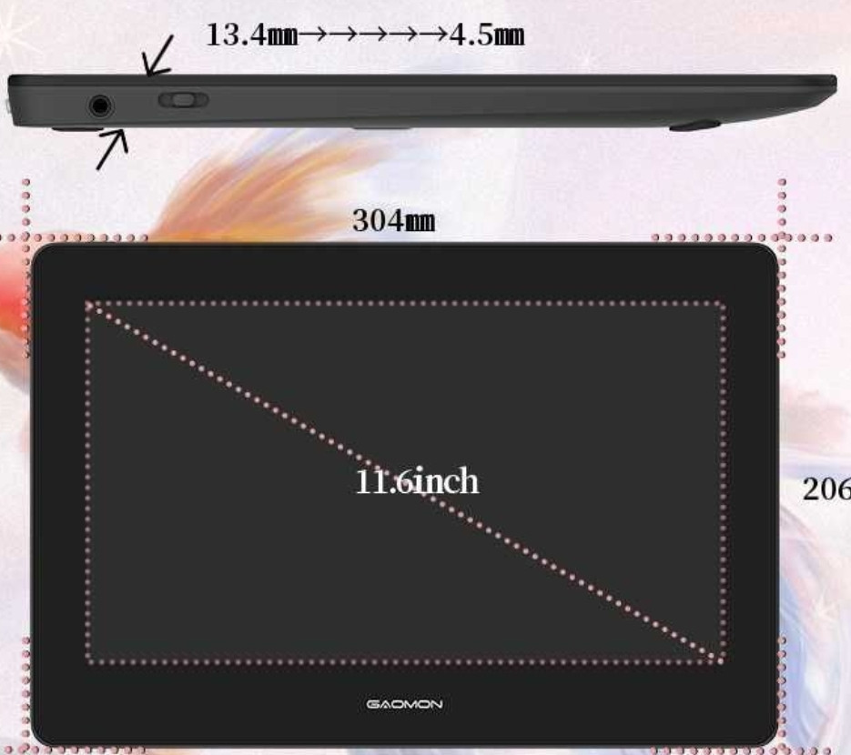 Планшет Графический GAOMON PD1220 11.6