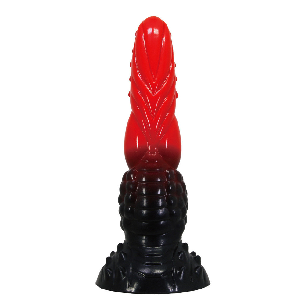 Фаллоимитатор силиконовый Power Monsters Fire Dragon на присоске, черно-красный, 5.5 см х 24.5 см Sex Aura Киев - изображение 4