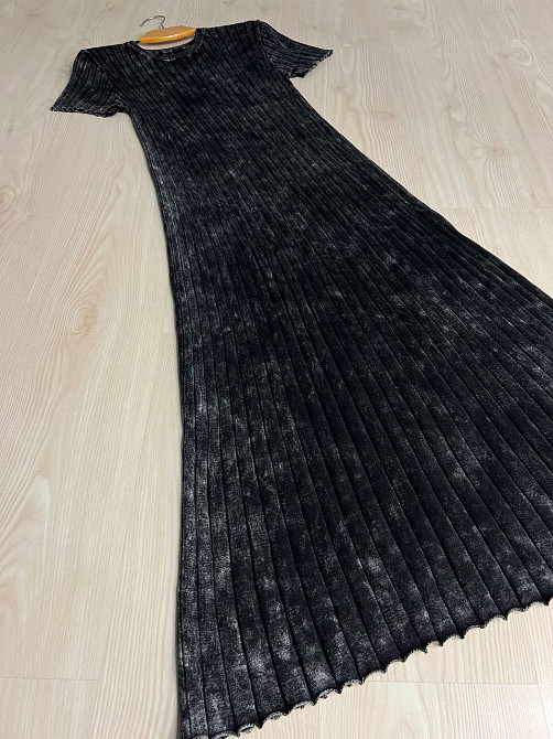 Платье женское Fashion 3042 длинное трапеция трикотажное в рубчик, черный, one size Киев - изображение 12