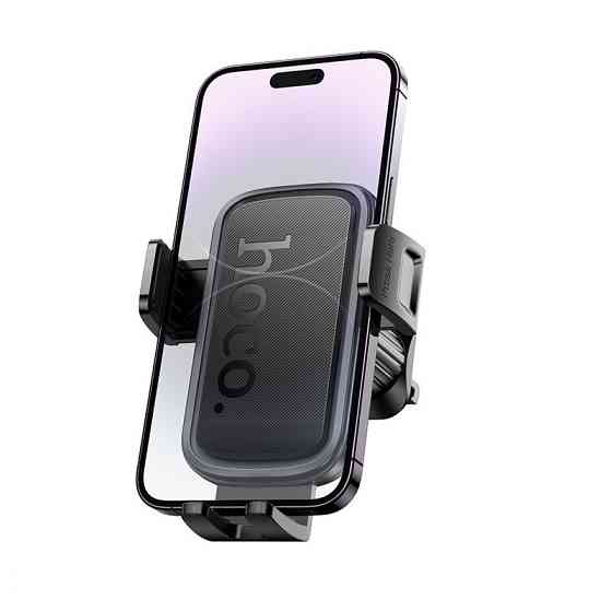 Автотримач для телефона HOCO H78 Vista push-type car holder (air outlet) Black Metal Gray Одеса