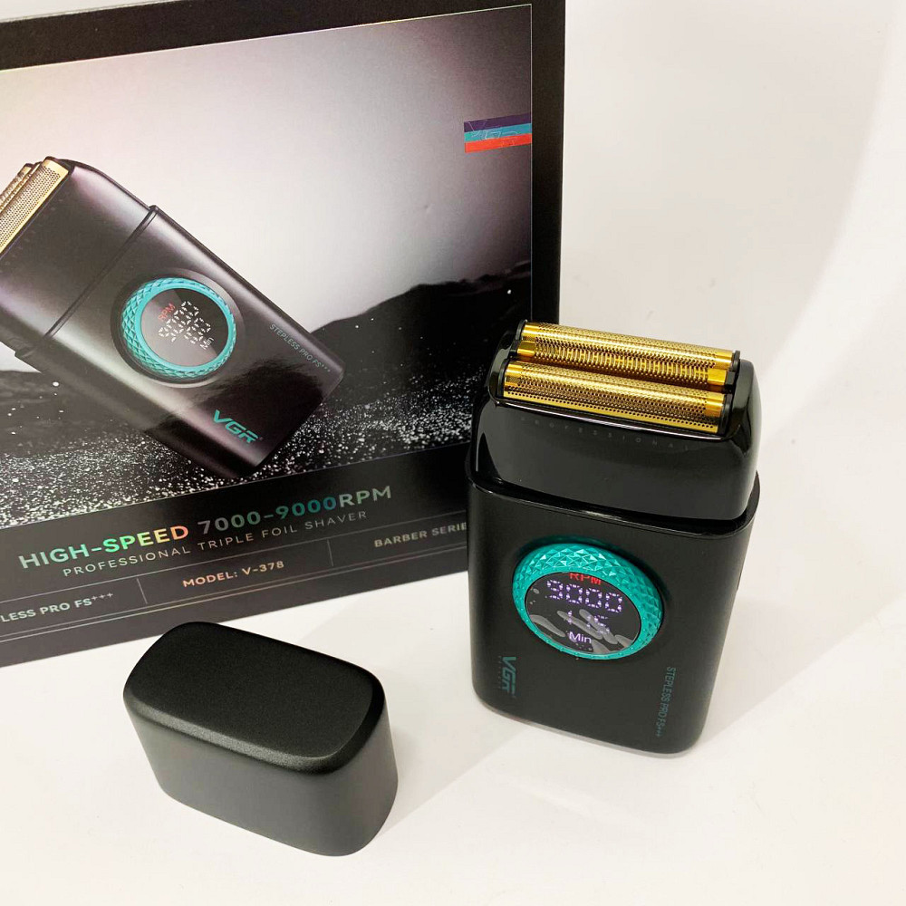 Чоловіча бритва на батарейках VGR, Портативна чоловіча бритва на акумуляторі, Електробритва для бороди ZA-40 Львів - фото 10