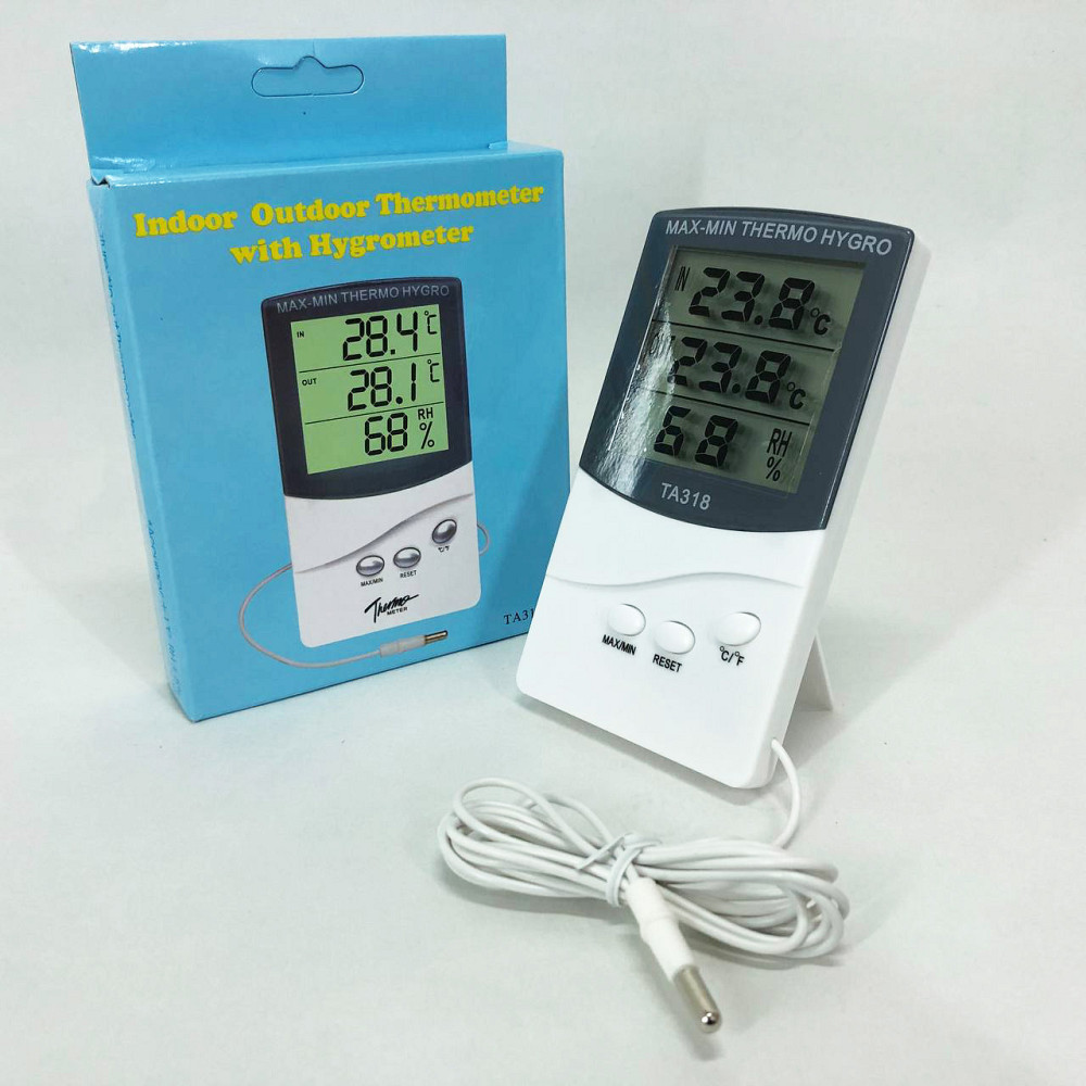 Годинник із дисплеєм температури та вологості повітря TA, Прилад термометр гігрометр ED-58 Львів - фото 5