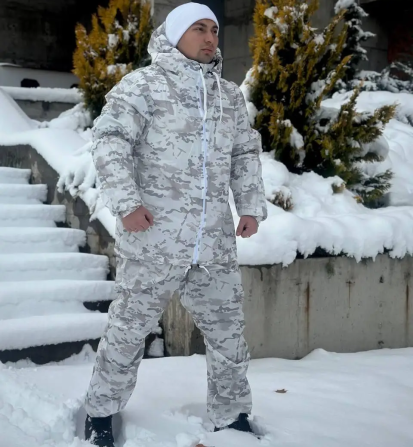 Тактичний маскувальний костюм Alpine (куртка + штани) Білий мультикам Вінниця - фото 5