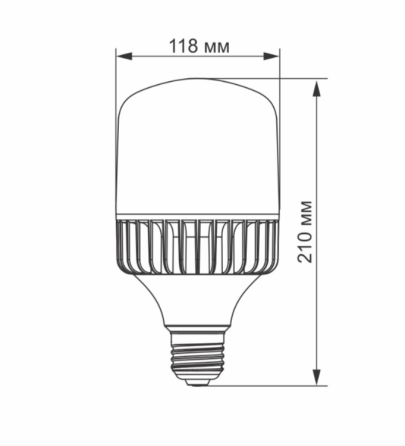 Лампа A118 50W E27 5000К 175-264 V LED Videx Житомир