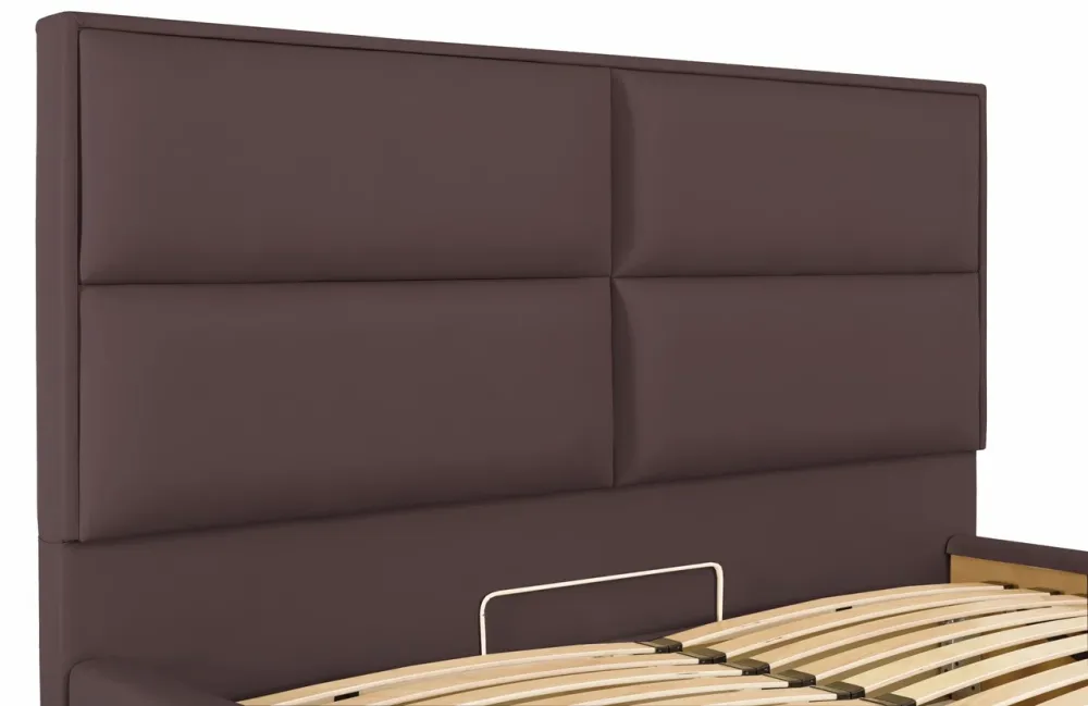 Кровать Sheffield Comfort 140 х 190 см Fly 2231 С подъемным механизмом и нишей для белья Темно-коричневый Киев - изображение 6