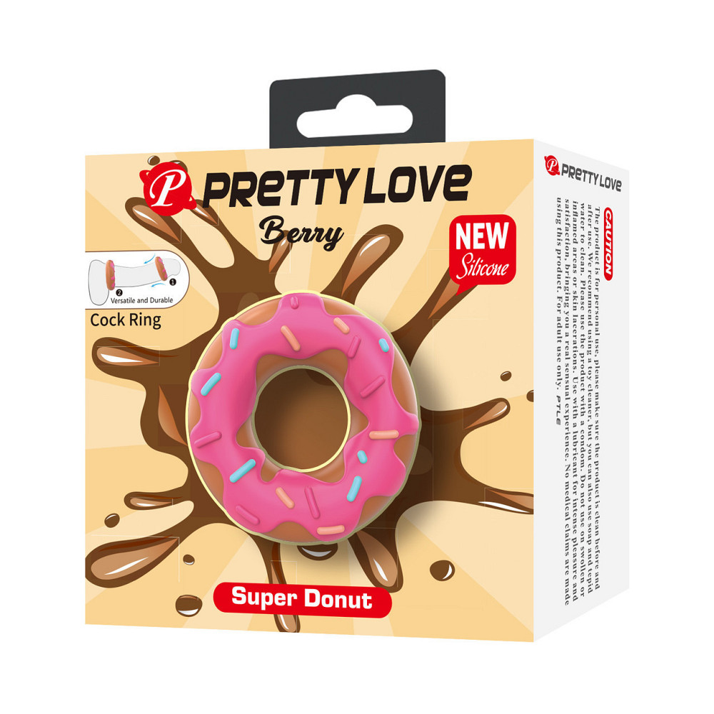 Ерекційне кільце - Pretty Love Berry Super Donut Silicone Cock Ring Sex Aura Київ - фото 7