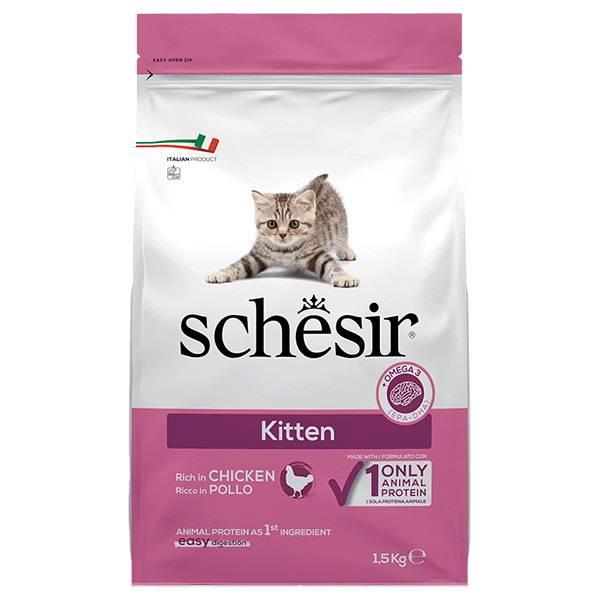 Schesir Cat Kitten ШЕЗІР КОШЕНЯ КУРКА сухий монопротеїновий корм для кошенят Київ - фото 1