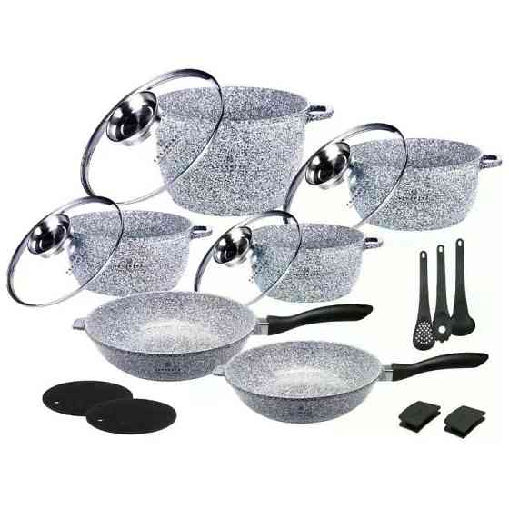 Набор кухонной посуды Edenberg EB-8183 с гранитным антипригарным покрытием 17 предметов NJ-57 Львов