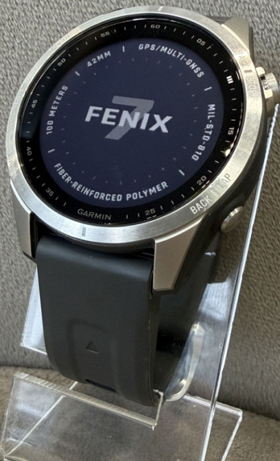 Garmin fenix 7S 42мм Silver with Graphite Band. Харків - фото 8