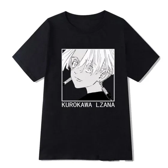 Футболка для хлопчика з аніме принтом Токійські Місники оверсайз (зріст від 165 до 180) Чорний AnimeT1042m Дніпро