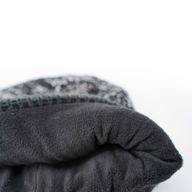 Водонепроницаемая зимняя шапка Dexshell Cuffed Beanie размер S/M (56-58 см) Черная с зеленой полосой Винница - изображение 5