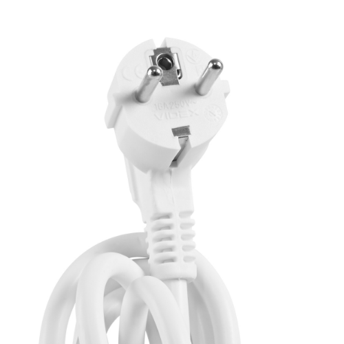 Мережевий подовжувач із заземленням 5 розеток 3м з кнопкою білий VF-PD53G-W Oncord Videx Житомир