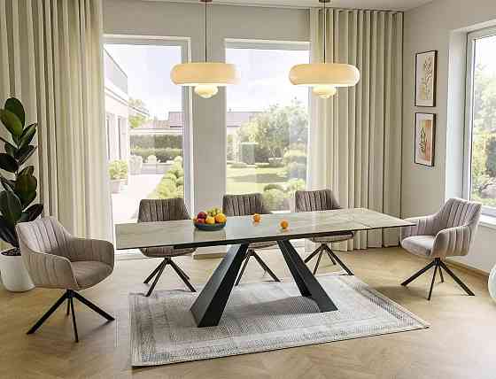 Стілець AZALIA LEO чорний каркас/світлий беж 23 Дніпро