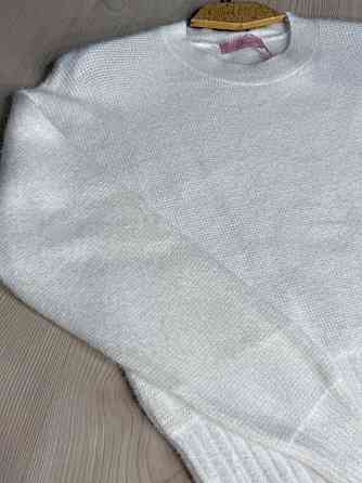 Светр жіночий Fancy Matinee 7571 вафельний з ангори оверсайз, білий, one size Київ