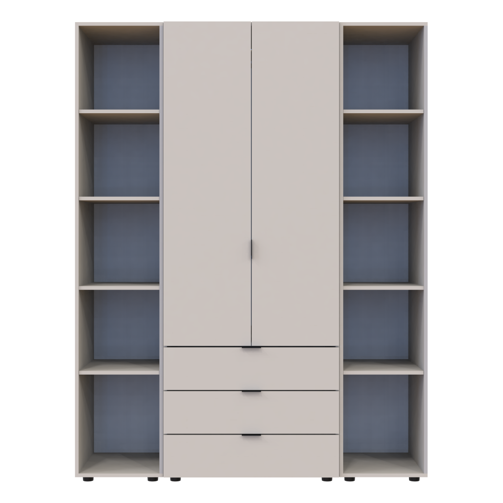 Комплект шкафов для одежды Doros Гелар (3 шт.) 153,9х49,5х203,4 см Кашемир (DRS-011244) Львов - изображение 1