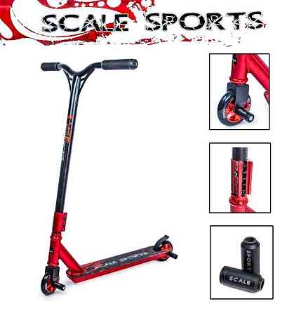 Трюковый самокат Storm + Пегги от Scale Sports на подшипниках Abec-9 Красного цвета Одесса