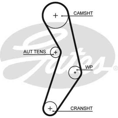 Комплект ремня ГРМ с помпой Gates KP15503XS-2 Винница