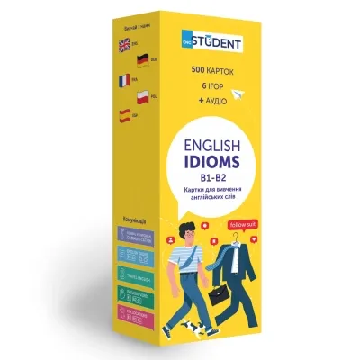 Обучающий набор English Student Карточки для изучения английского языка Idioms B1-B2 (укр.) (591225996) Винница - изображение 1