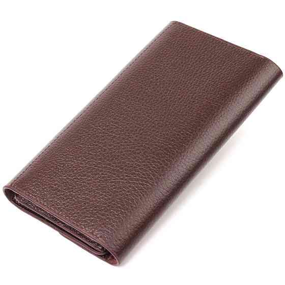 Вместительный женский кошелек из натуральной кожи CANPELLINI 21660 Коричневый Киев