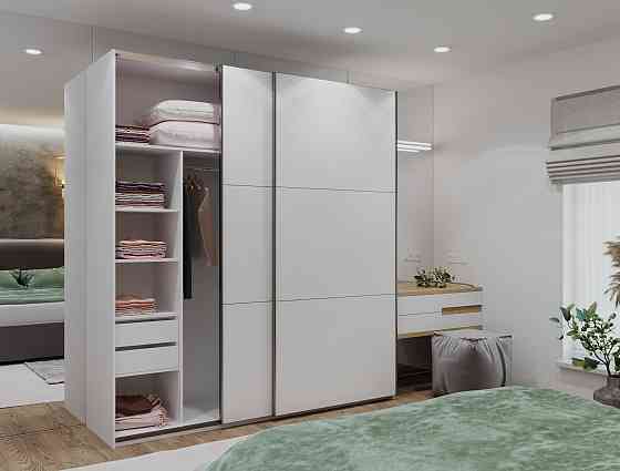 Шафа-купе двохдверна Doros G-Caiser 220х60х240 см Білий (DRS-011004) Дніпро