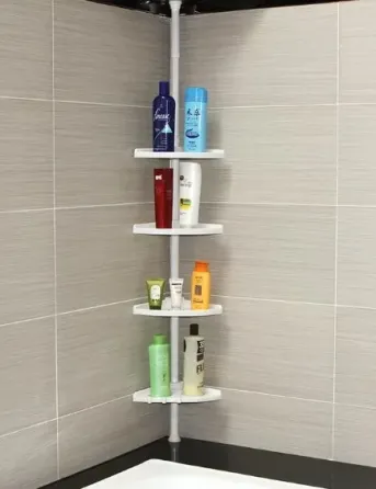 Кутова полиця для ванної кімнати Multi Corner Shelf 8012, 4 рівні, регульована висота, компактні розміри Одеса