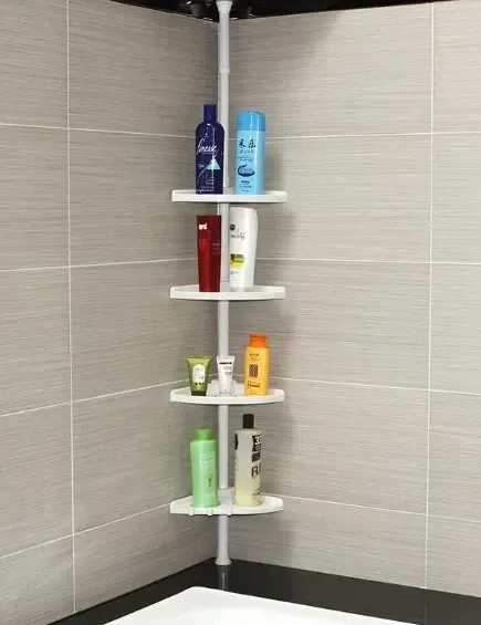 Кутова полиця для ванної кімнати Multi Corner Shelf 8012, 4 рівні, регульована висота, компактні розміри Одеса - фото 1