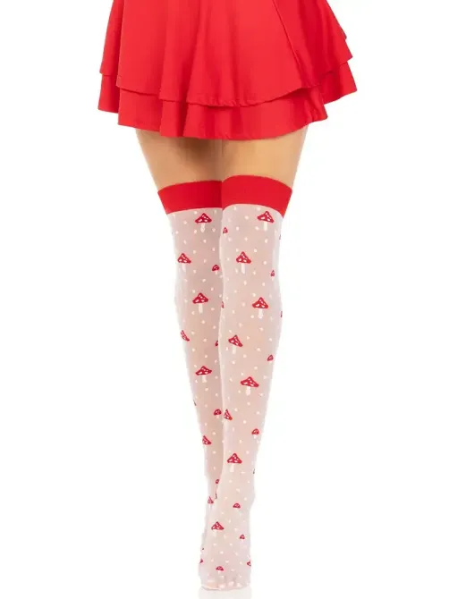 Панчохи Leg Avenue Polka Dot Mushroom Thigh Highs One Size Львів - фото 5