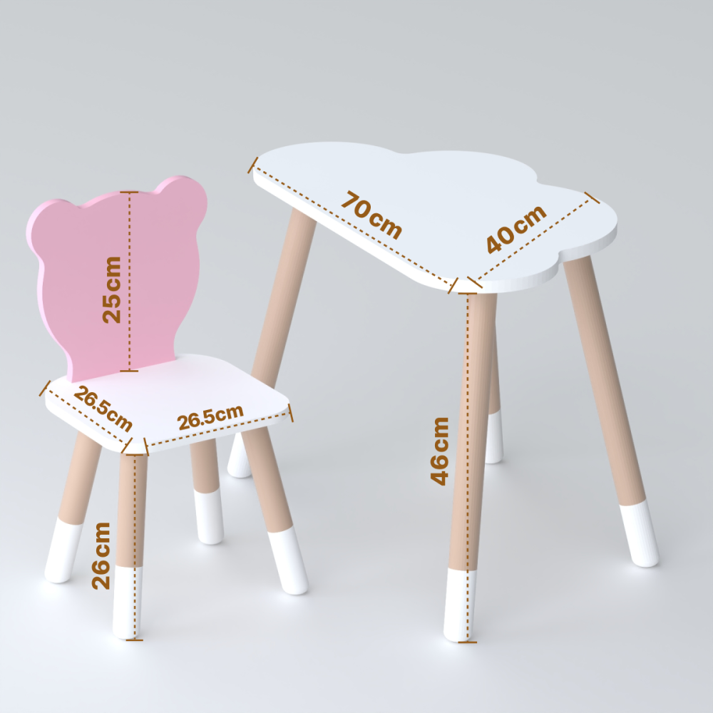 Набір столика та стільчика "Хмаринка" і "Ведмедик" Київ - фото 1