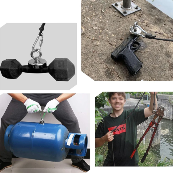 Пошуковий неодимовий магніт з кільцем 42мм,до 55кг,у корпусі SBR Київ