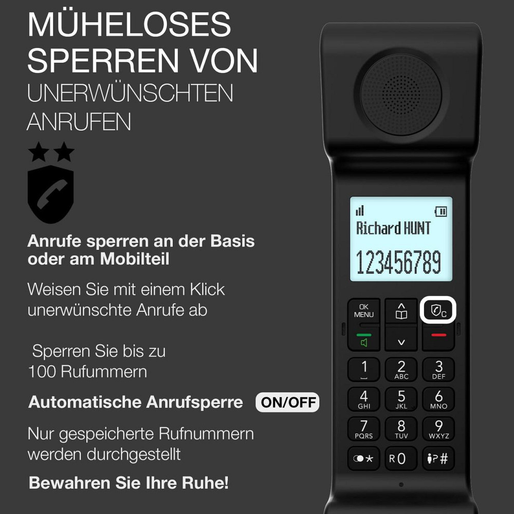 ALCATEL ePure Premium DECT радиотелефон с автоответчиком блокировкой вызовов и графическим дисплеем чёрный Киев - изображение 5